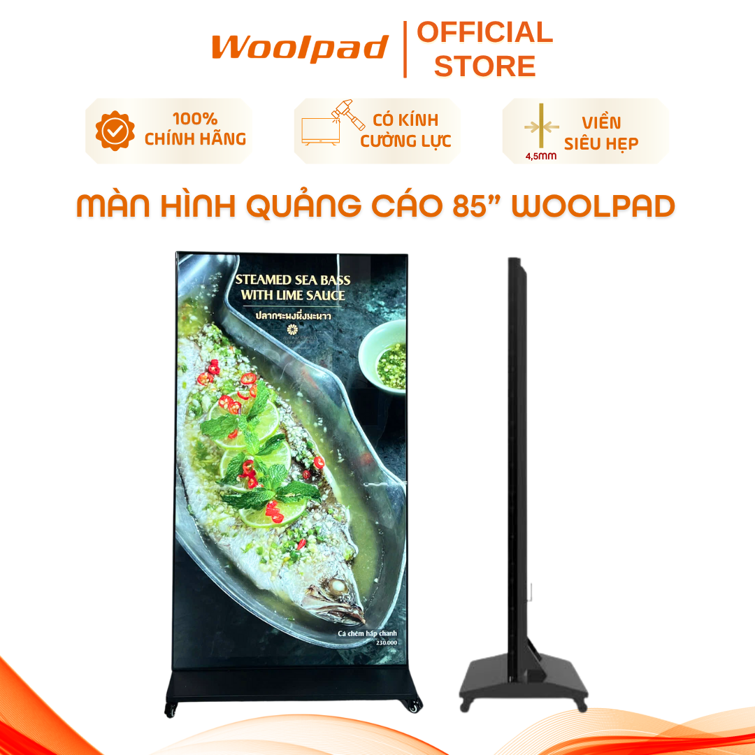 Màn hình quảng cáo chân đứng 85inch WOOLPAD